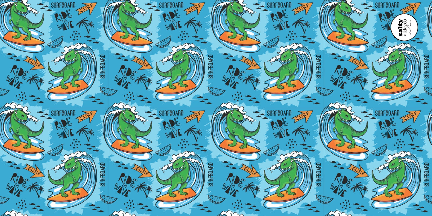 Beach Towel - Surfin' Dino