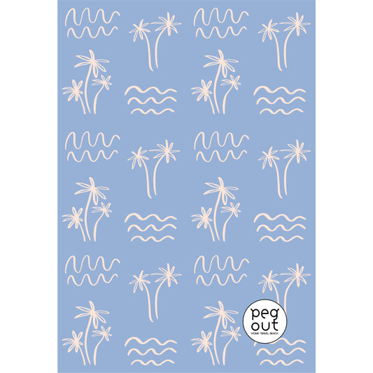 Tea Towel - Blue Hues