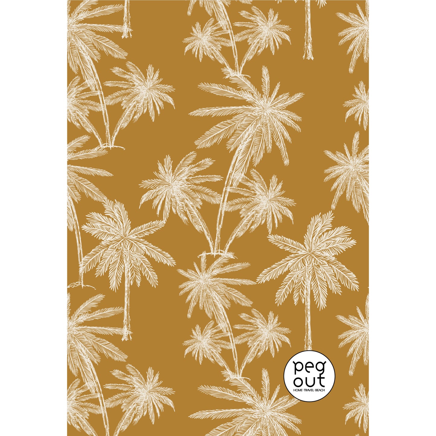 Tea Towel - Golden Palm