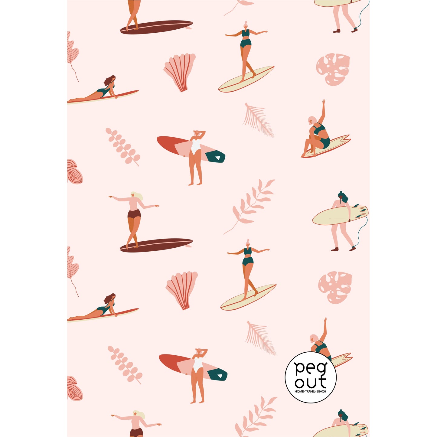 Tea Towel - Surfer Girl